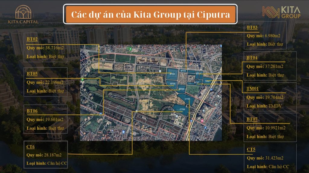 mặt bằng dự án kita capital ciputra